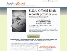Tablet Screenshot of birth.searchmyrecords.com