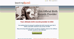 Desktop Screenshot of birthrecords.searchmyrecords.com