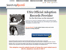 Tablet Screenshot of adoption.searchmyrecords.com